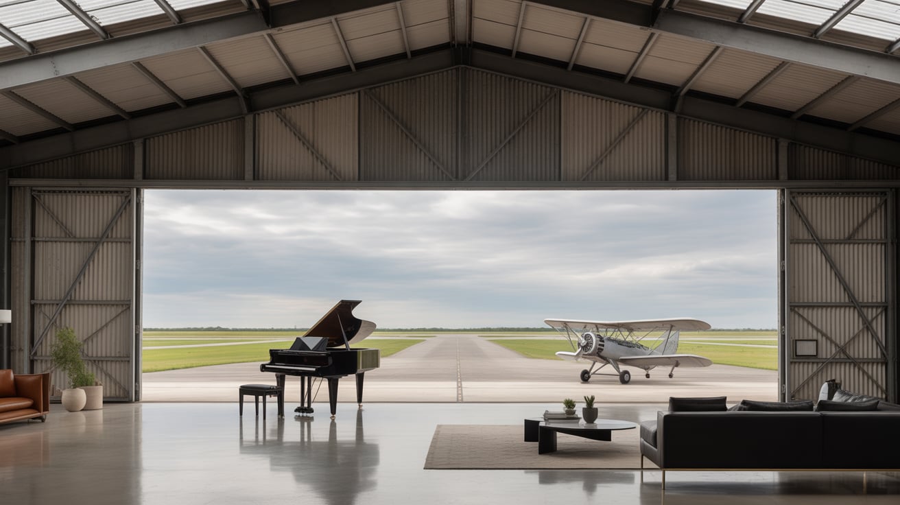 Airplane Hangar Home Designs