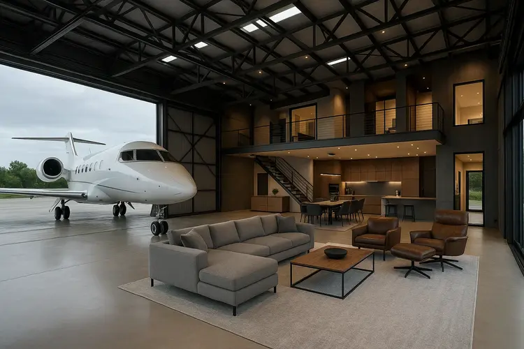 Airplane Hangar Home Designs