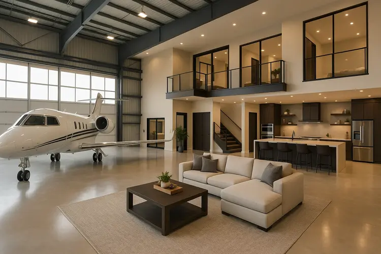 Airplane Hangar Home Designs